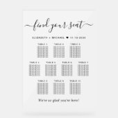 Plan de table de mariage chic pour 10 tables givré (Recto)