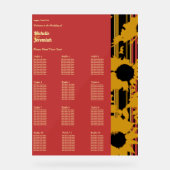 Plan de table de mariage Coucher de soleil Tournes (Recto)