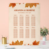 Plan de table de mariage élégant aux feuilles d'ér (Mariage)