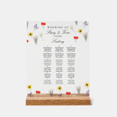 Plan de table de mariage élégant avec fleurs sauva (Recto)