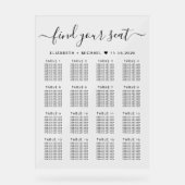 Plan de table de mariage élégant pour 16 tables (Recto)