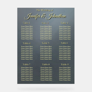 Plan de table de mariage élégant sur fond gris