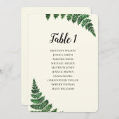 Plan de table de mariage estival avec carte de fer (Devant / Derrière)