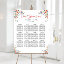Plan de table de mariage floral élégant