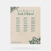Plan de table de mariage floral sauge rose (Recto)