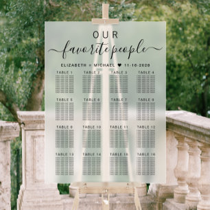Plan de table de mariage gelé pour 16 personnes pr