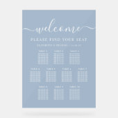 Plan de table de mariage moderne 10 tables bleu po (Recto)