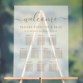 Plan de table de mariage moderne à 10 tables en or (Neutre)