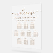 Plan de table de mariage moderne à 10 tables en or (Angle)