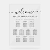 Plan de table de mariage moderne à 10 tables trans (Recto)