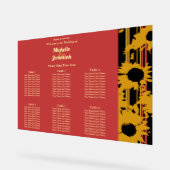 Plan de table de mariage moderne corail au coucher (Angle)