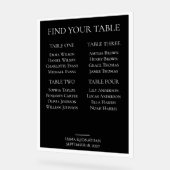 Plan de table de mariage moderne noir et blanc (Angle)