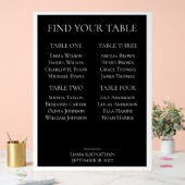 Plan de table de mariage moderne noir et blanc (Mariage)