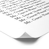 Plan de table de mariage noir Art Déco sur la skyl (Coin)