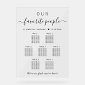 Plan de table de mariage Our Favorite People 7 (Recto)
