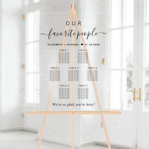 Plan de table de mariage Our Favorite People 7