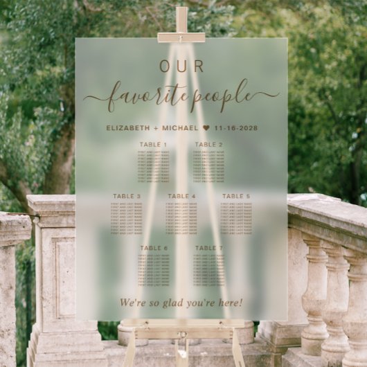 Plan de table de mariage Our Favorite People 7