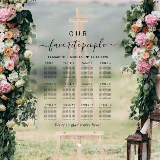 Plan de table de mariage pour 12 personnes préféré