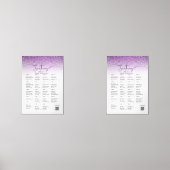 Plan de table de mariage rose romantique (Recto)