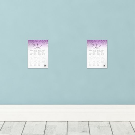 Plan de table de mariage rose romantique (Parquet)