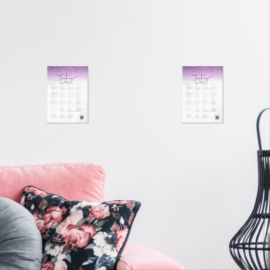 Plan de table de mariage rose romantique (Salon)