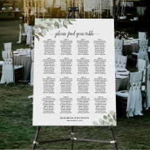 Plan de table de mariage rustique Eucalyptus 16