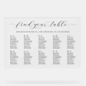 Plan de table de mariage simple par ordre alphabét (Recto)