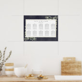 Plan de table de mariage sur tableau noir avec ver (Cuisine)