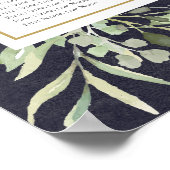 Plan de table de mariage tableau noir avec verdure (Coin)