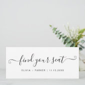 Plan de table de mariage Trouvez votre carte de si (Debout devant)