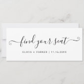Plan de table de mariage Trouvez votre carte de si (Devant)
