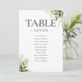 Plan de table de numéros de table de typographie d (Debout devant)