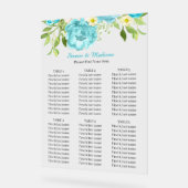 Plan de table de réception de mariage aqua et flor (Angle)
