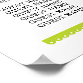 Plan de table Fiesta Mariage Jour Poster Siège (Coin)