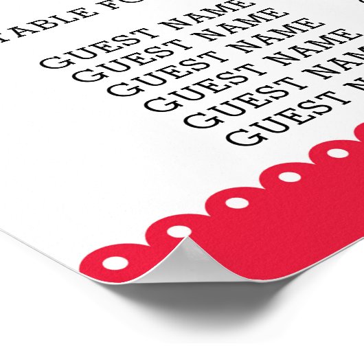 Plan de table Fiesta Mariage Jour Poster Siège (Coin)