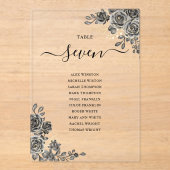 Plan de table floral gothique numéro de table en a (Recto)