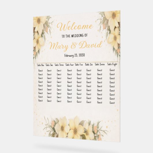 Plan de table Golden Bloom (Angle)