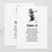Plan de table Halloween gothique numéro de table (Devant / Derrière)