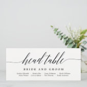 Plan de table tête de table carte - Écriture moder (Debout devant)