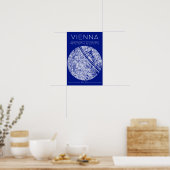 Plan de ville de Vienne Affiche de carte minimale  (Cuisine)