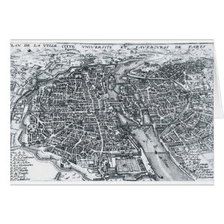 Plan de ville vintage de Paris France
