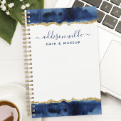 Plan D'Entreprise Marine Bleu Et Or Aquarelle