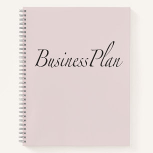 Plan d'entreprise rose pâle Carnet spiral non jugé