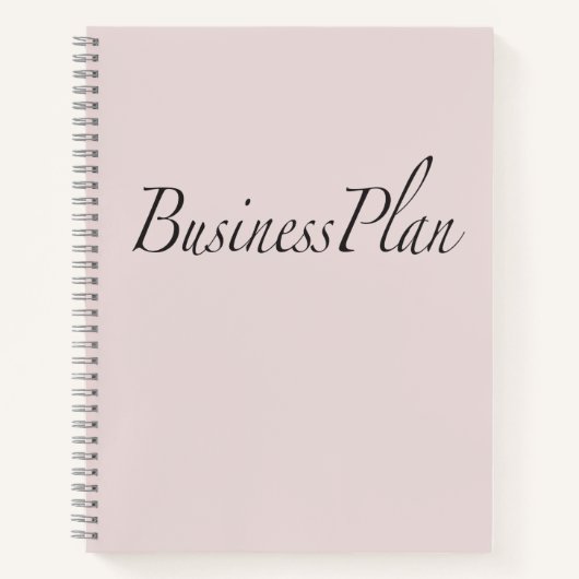 Plan d'entreprise rose pâle Carnet spiral non jugé (Devant)