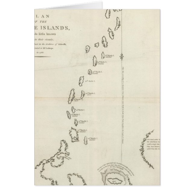 Plan des îles Kurile (Devant)