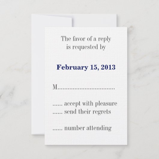 Plan directeur "E" Mariage RSVP (Dos)