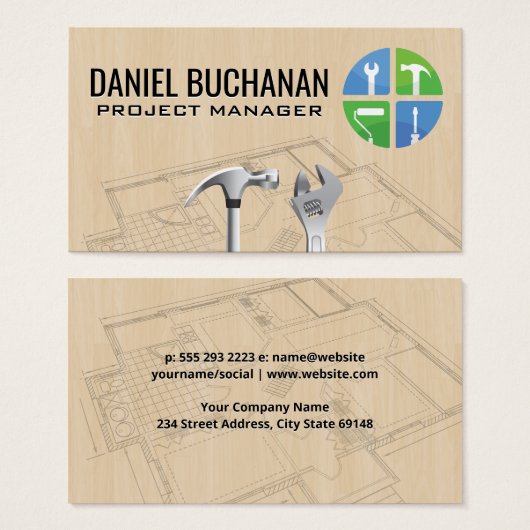 Plan directeur | Outils main | Menuiserie | Col bl (Devant & derrière)