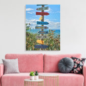 Plan du lac de Garde panneau vue toile imprimé (Insitu(Salon))