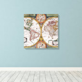 Plan du monde Art & Décor Mur Toile Enveloppée Imp (Insitu (Plancher de Bois))