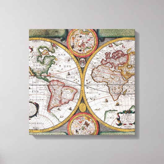 Plan du monde Art & Décor Mur Toile Enveloppée Imp (Recto)